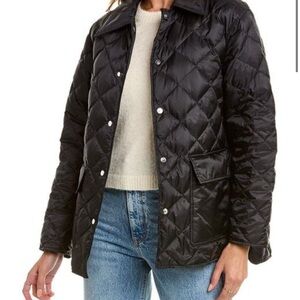 NWT Lafayette 148 New York Women's Black Reversible Quilted Jacket